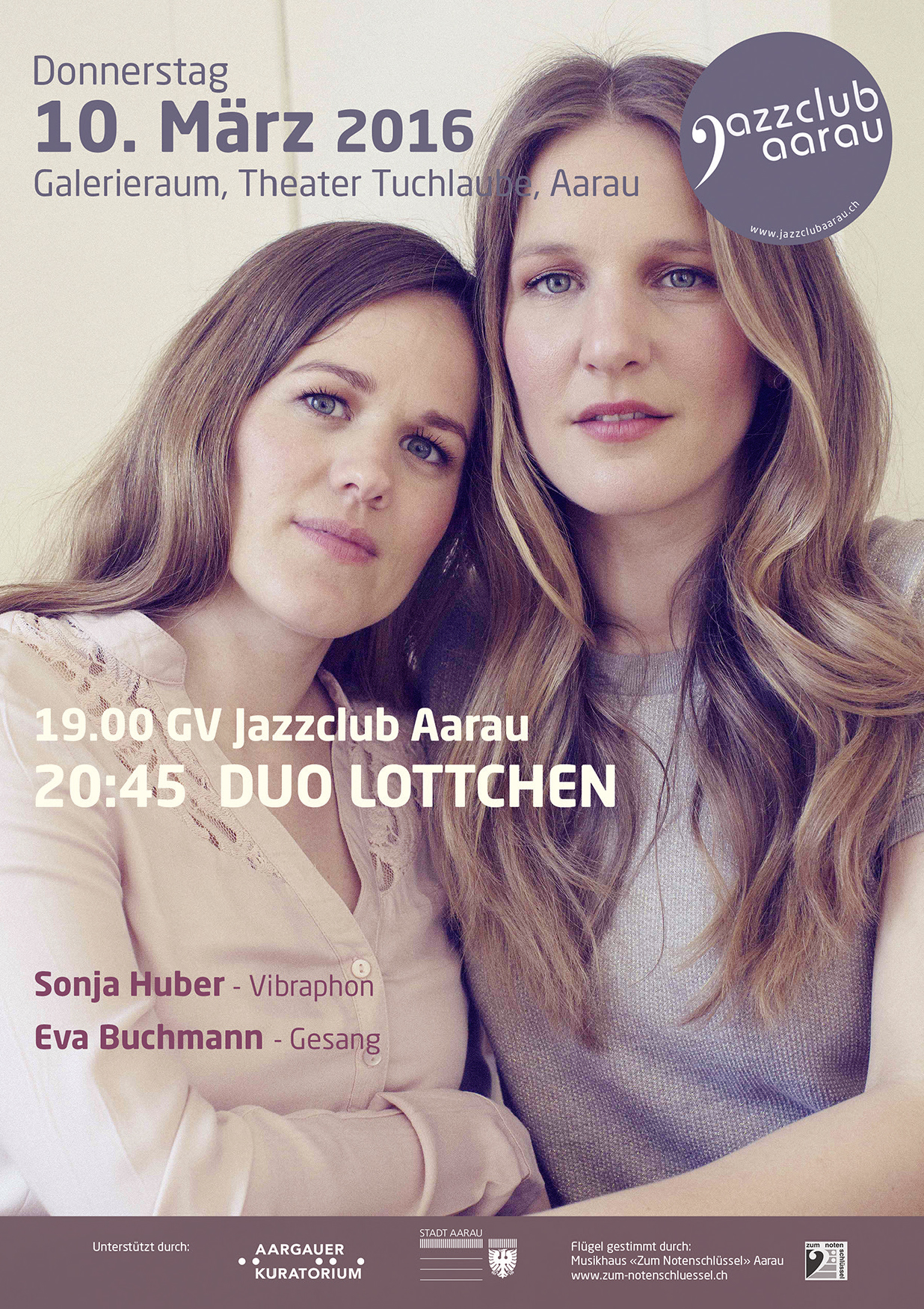 Konzertflyer «Hermelin» Theater Tuchlaube Aarau 2014